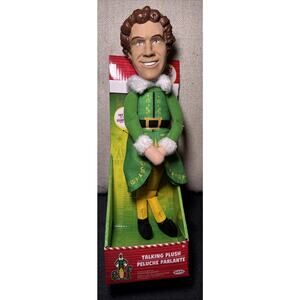 Buddy the Elf Movie Talking Plush with 15 Phrases 14" Will Farrell Pull NEW